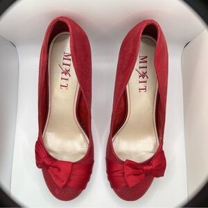 Mixit Women's Red Bow Heels